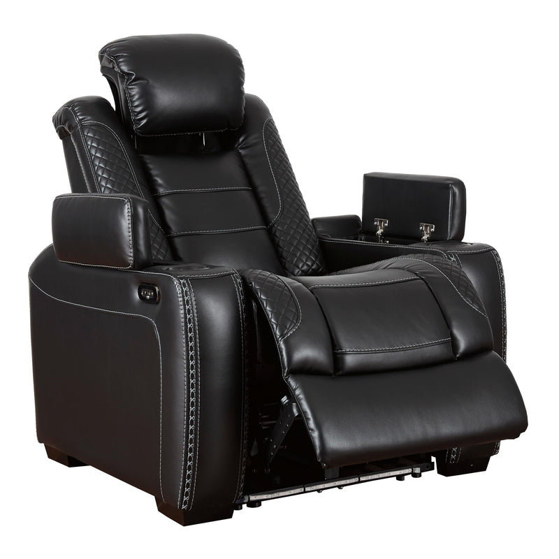 Signature Design by Ashley Party Time Power Leather Look Recliner 3700313 IMAGE 2