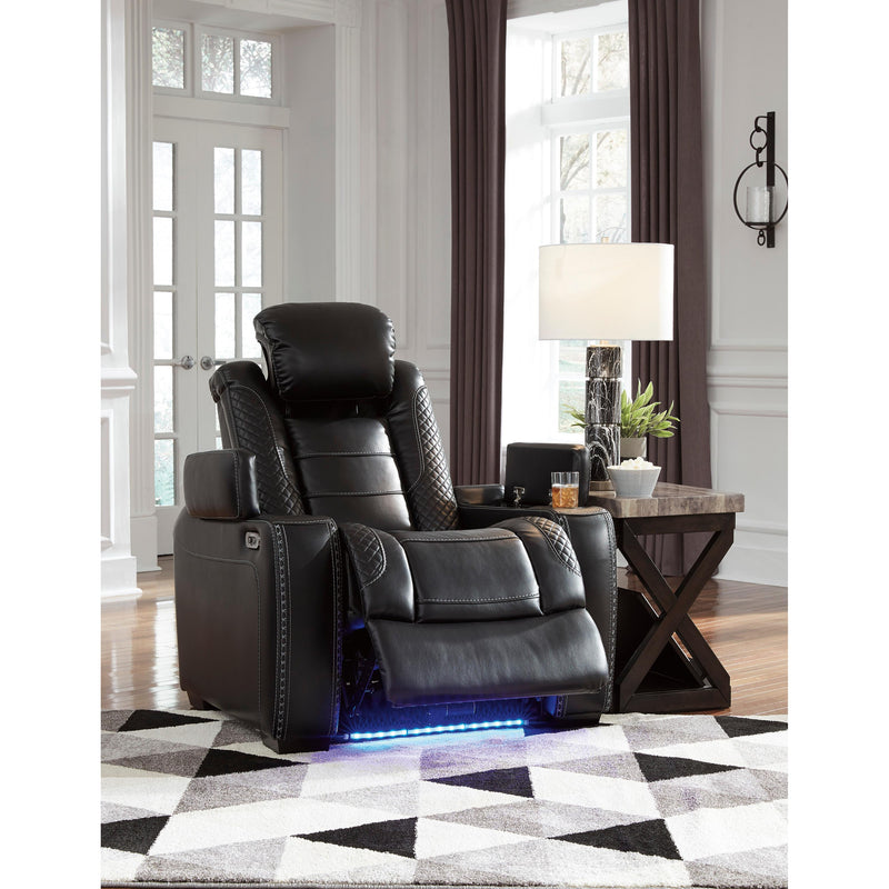Signature Design by Ashley Party Time Power Leather Look Recliner 3700313 IMAGE 7
