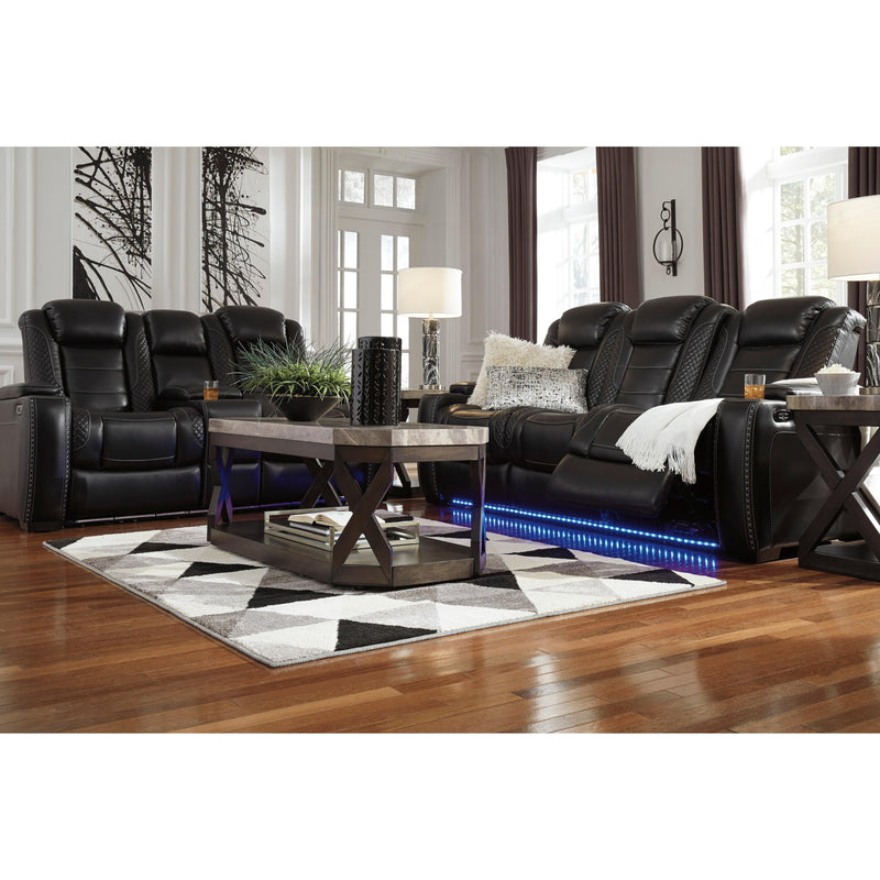 Signature Design by Ashley Party Time Power Reclining Leather Look Sofa 3700315 IMAGE 16