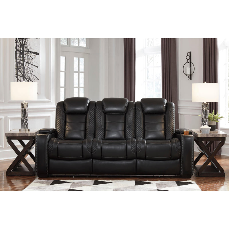 Signature Design by Ashley Party Time Power Reclining Leather Look Sofa 3700315 IMAGE 4