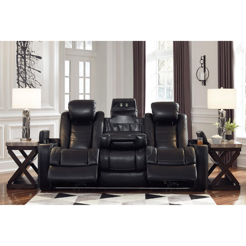 Signature Design by Ashley Party Time Power Reclining Leather Look Sofa 3700315 IMAGE 6