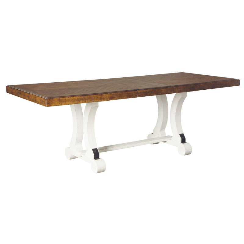 Signature Design by Ashley Valebeck Dining Table with Trestle Base D546-35 IMAGE 2
