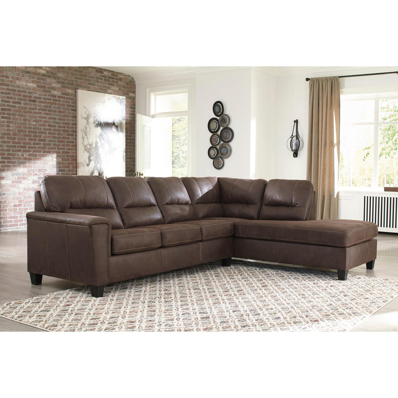 Signature Design by Ashley Navi Leather Look Sleeper Sectional 9400369/9400317 IMAGE 3