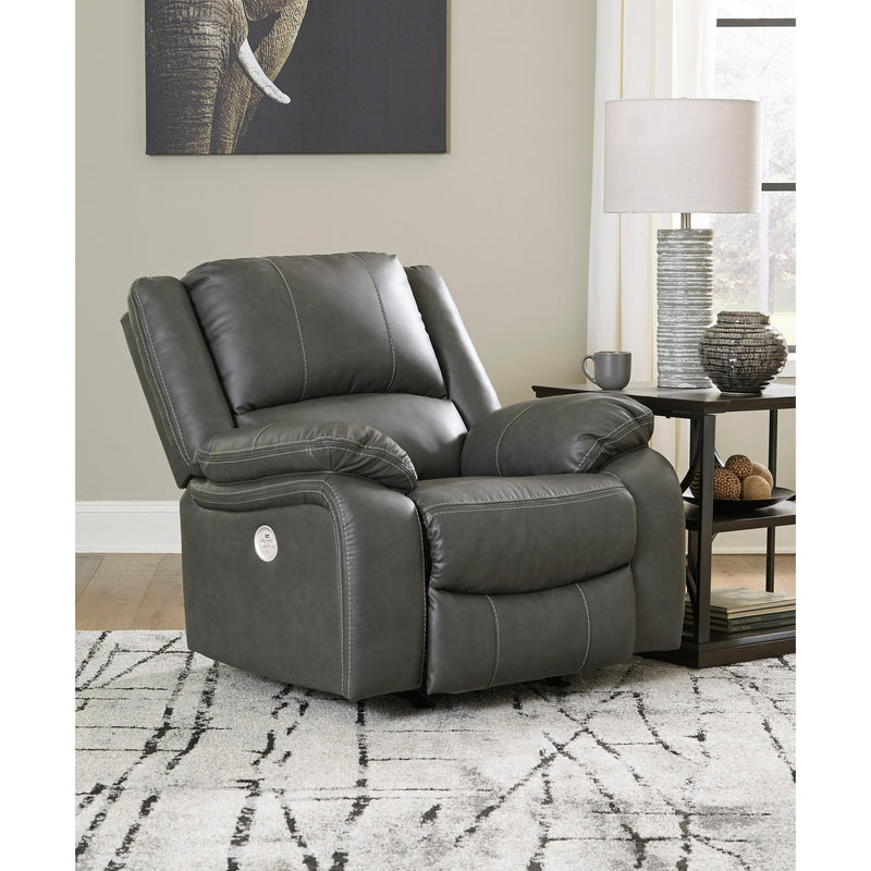 Signature Design by Ashley Calderwell Power Rocker Leather Look Recliner 7710398 IMAGE 5