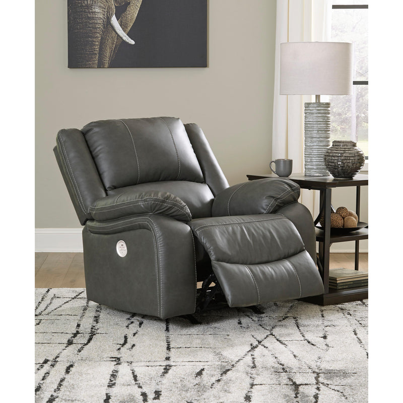 Signature Design by Ashley Calderwell Power Rocker Leather Look Recliner 7710398 IMAGE 6