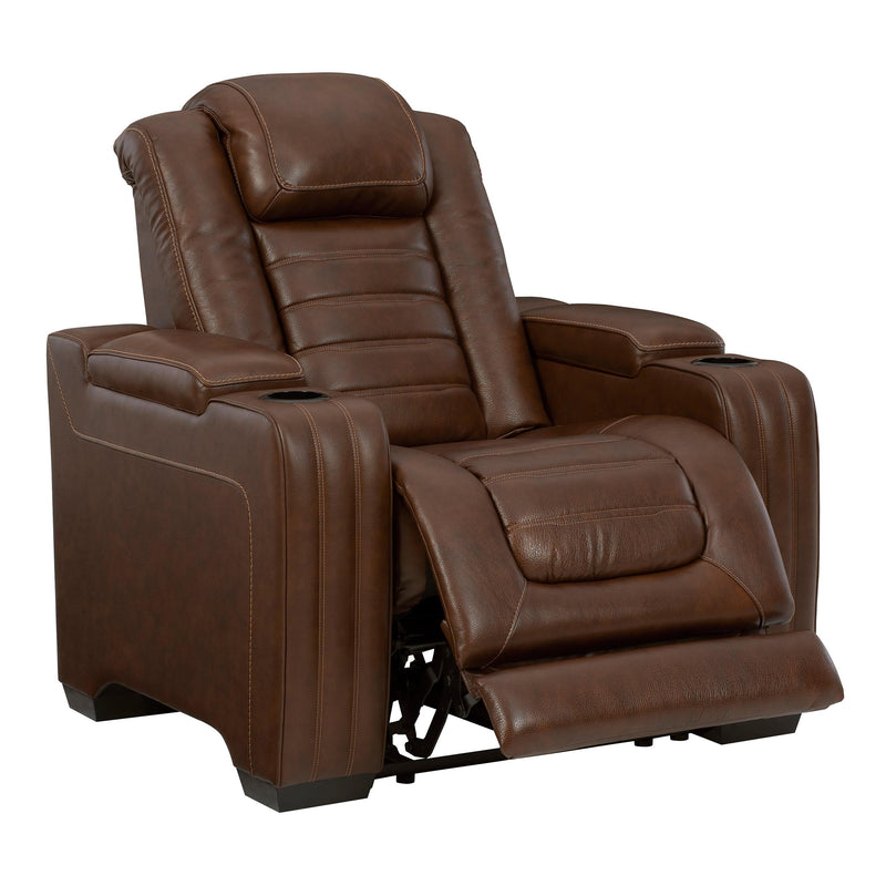 Signature Design by Ashley Backtrack Power Leather Match Recliner U2800413 IMAGE 2