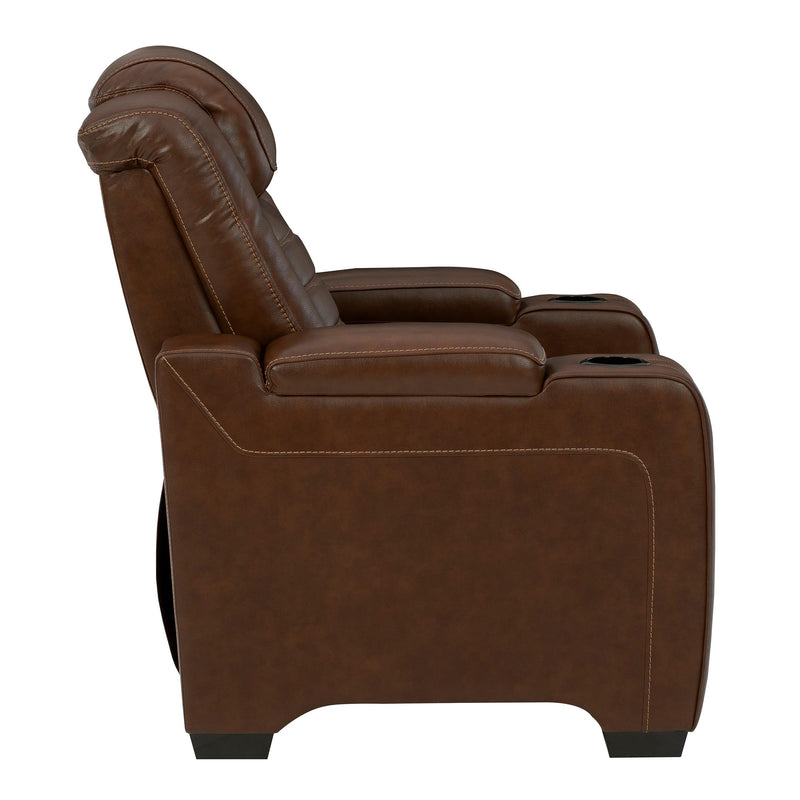 Signature Design by Ashley Backtrack Power Leather Match Recliner U2800413 IMAGE 4