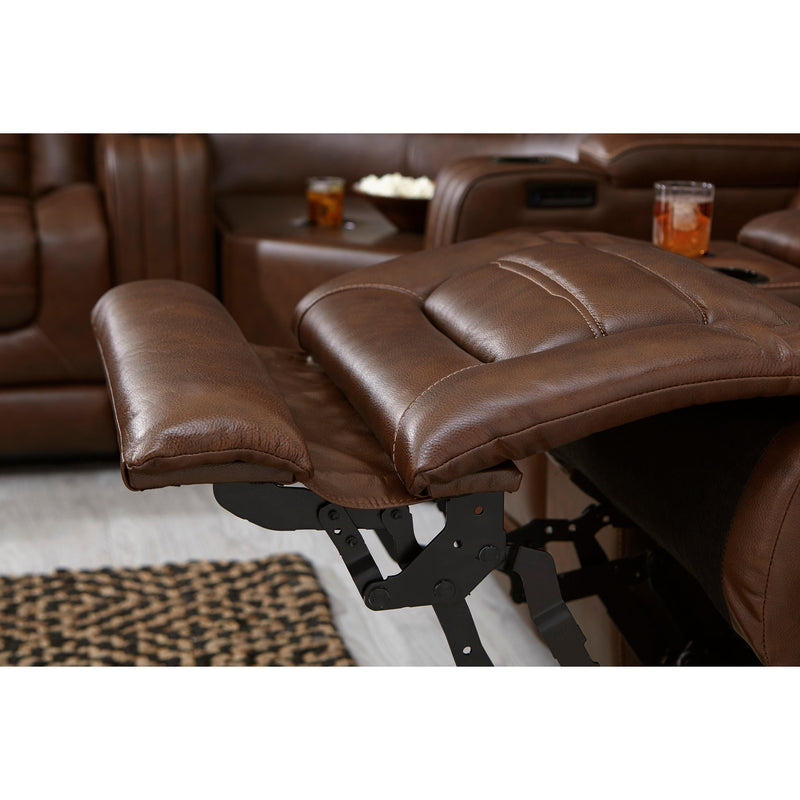 Signature Design by Ashley Backtrack Power Reclining Leather Match Sofa U2800415 IMAGE 10