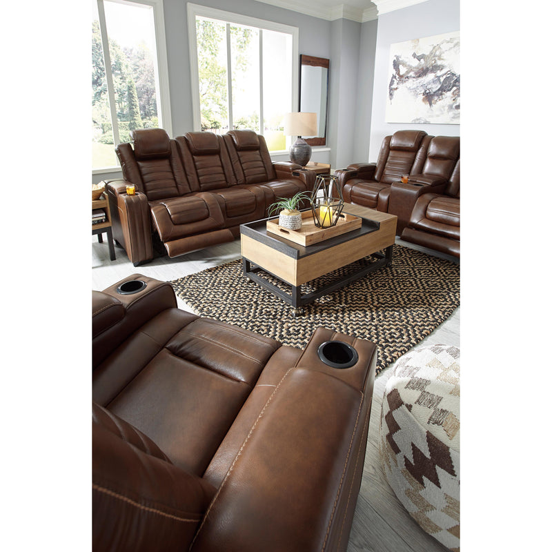 Signature Design by Ashley Backtrack Power Reclining Leather Match Loveseat U2800418 IMAGE 15