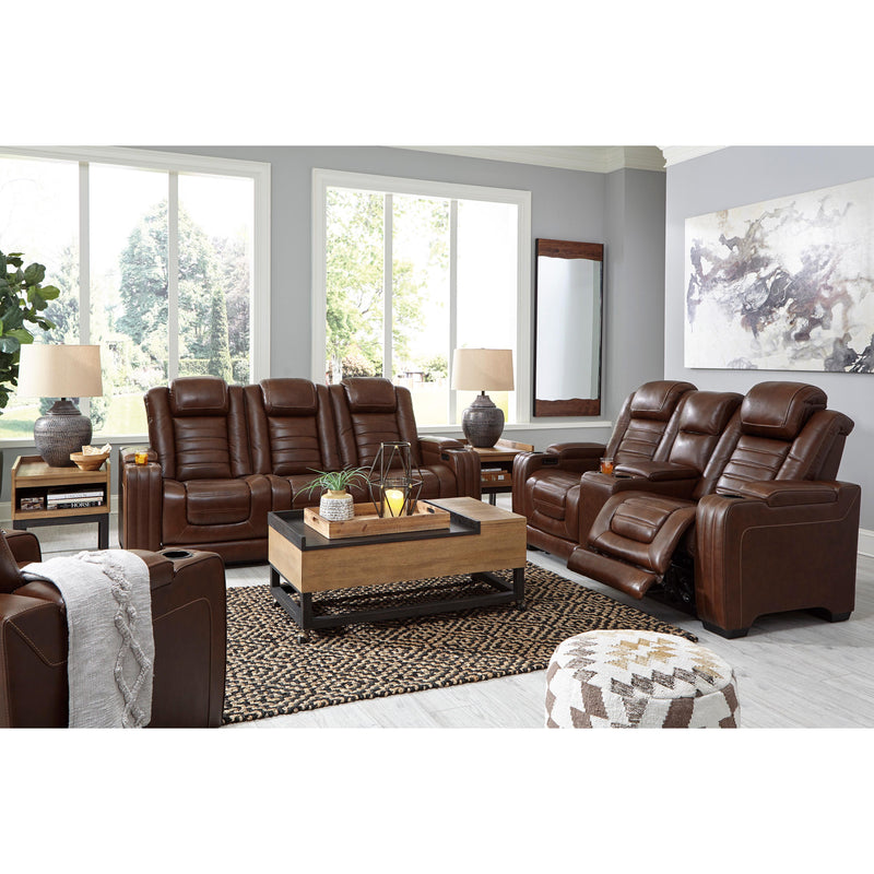 Signature Design by Ashley Backtrack Power Reclining Leather Match Loveseat U2800418 IMAGE 18