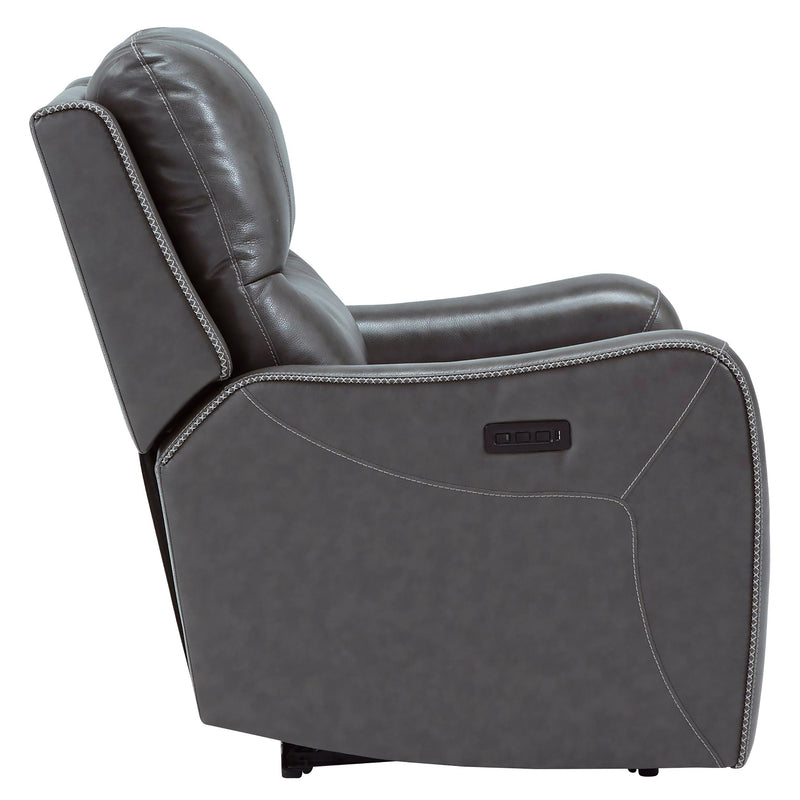 Signature Design by Ashley Galahad Power Leather Look Recliner with Wall Recline 6610306 IMAGE 4