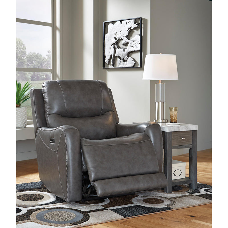 Signature Design by Ashley Galahad Power Leather Look Recliner with Wall Recline 6610306 IMAGE 8