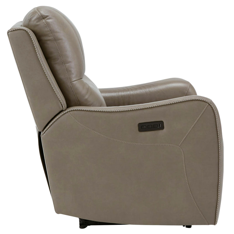 Signature Design by Ashley Galahad Power Leather Look Recliner with Wall Recline 6610206 IMAGE 4
