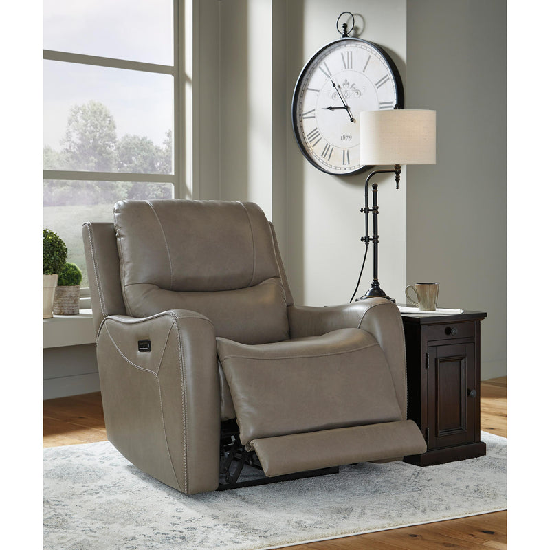 Signature Design by Ashley Galahad Power Leather Look Recliner with Wall Recline 6610206 IMAGE 8
