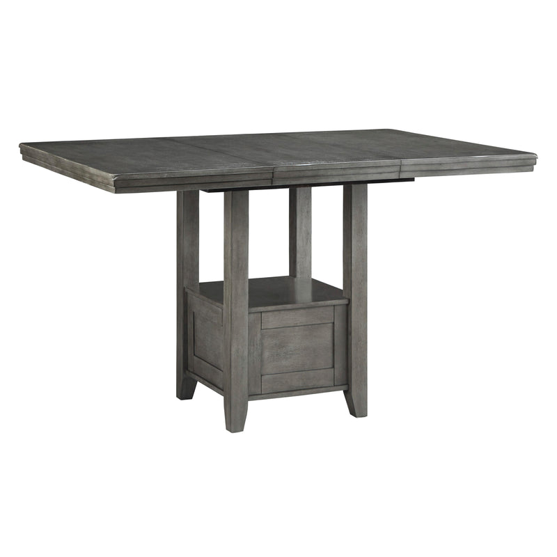 Signature Design by Ashley Hallanden Counter Height Dining Table with Pedestal Base D589-42 IMAGE 1