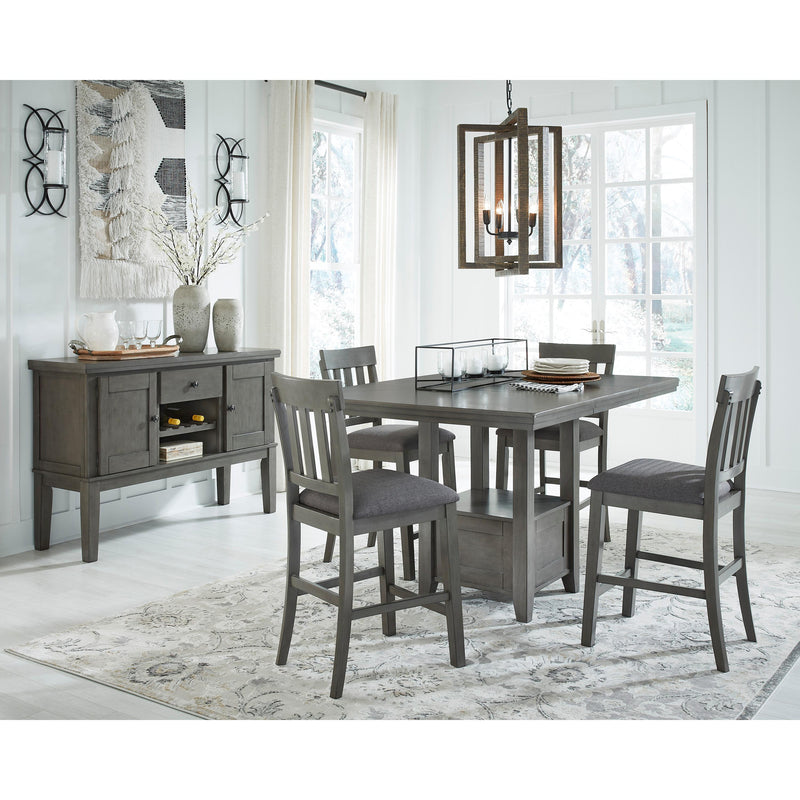 Signature Design by Ashley Hallanden Counter Height Dining Table with Pedestal Base D589-42 IMAGE 9